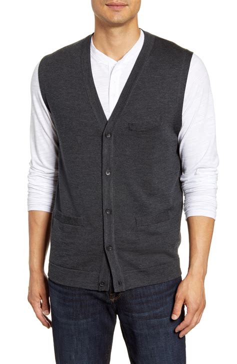 gray sweater vest men.